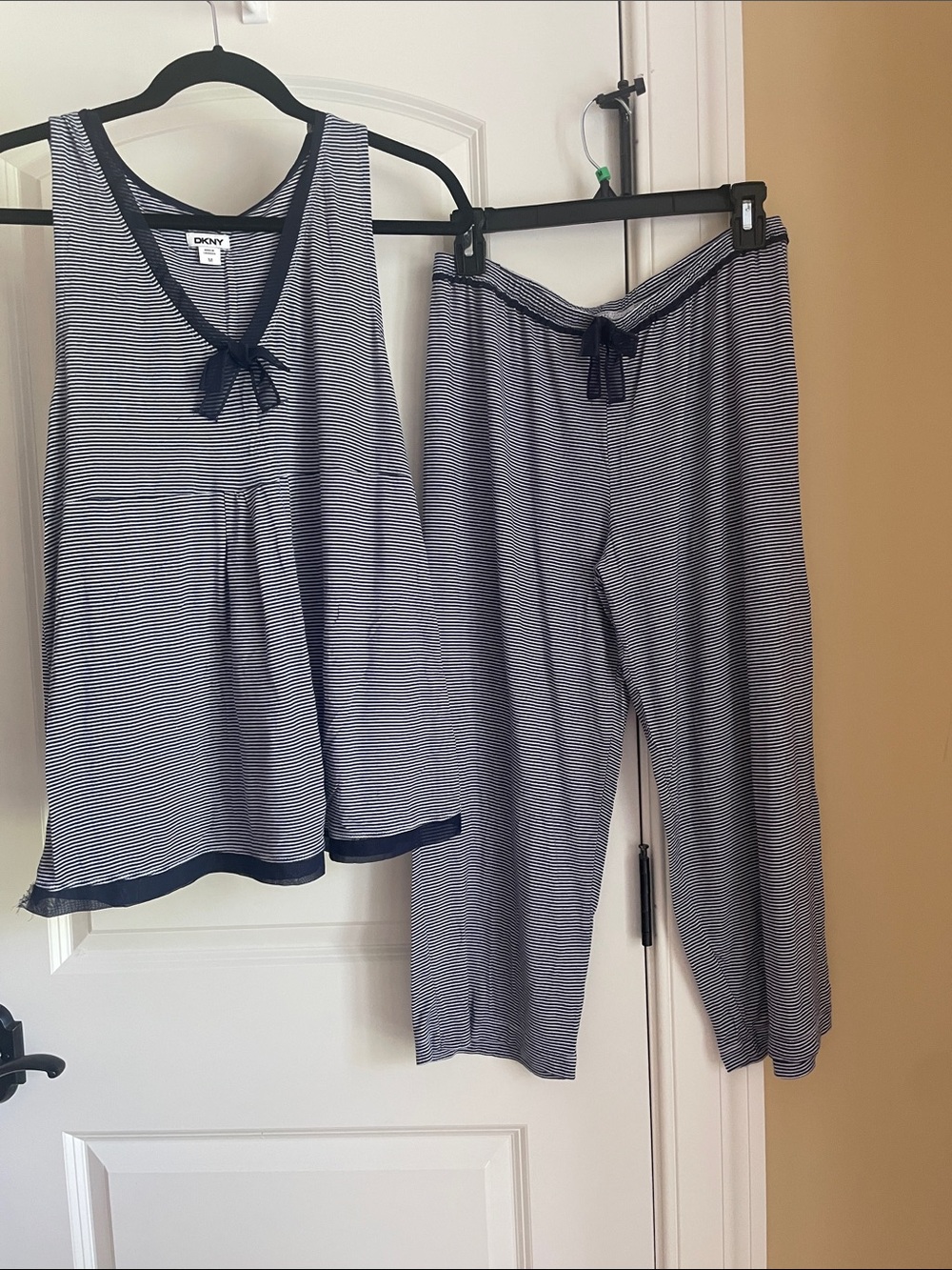 DKNY Navy & White Striped Two-Piece Sleep Set - Tank Top & Pants